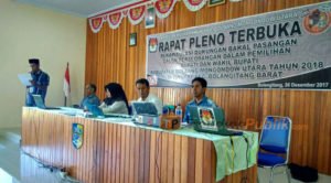 KPUD Instruksikan Pleno Ditingkat PPK Se Kabupaten Bolmut