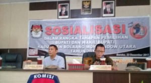 Jelang Pilkada, KPUD Bolmut Gelar Sosialisasi Tahapan Pemilihan Bupati Dan Wakil Bupati