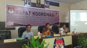 Jelang Tahapan Pilkada, KPU Bolmut Gelar Rakor