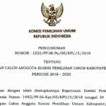 KPU RI Resmi Umumkan Penetapan Anggota KPU Kabupaten/Kota Periode 2018-2023
