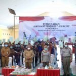 Pemkab Bolmut ikuti acara penyerahan Sertifikat bersama Presiden