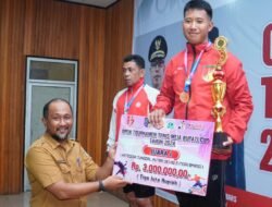 Anggota TNI AD Prada Ismail Dika Pakaya Raih Juara 1 Open Turnamen Tenis Meja Bupati Cup 2024