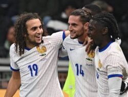 Laga Italia vs Prancis, Skor 1-3, Les Bleus Juara Grup