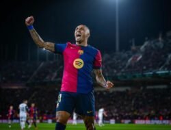 Laga Bercelona vs Valencia, Skor 7-1 Lopez Tampil Gemilang