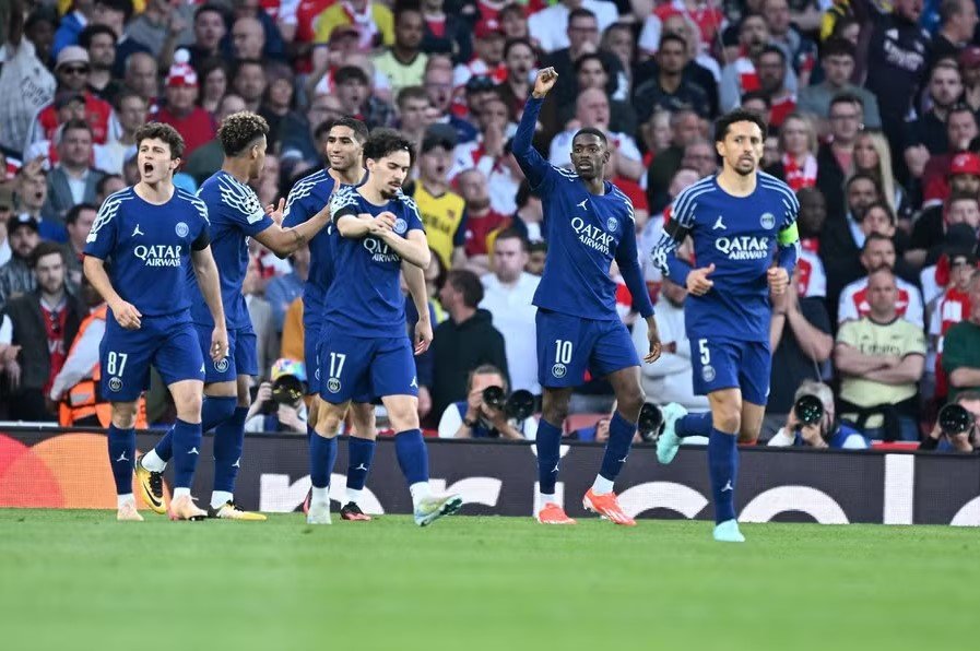 Gol Cepat Dembélé Bawa PSG Taklukkan Arsenal di Leg Pertama Semifinal Liga Champions