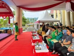 Sirajudin Lasena Pimpin Upacara HUT ke-61 Provinsi Sulut di Halaman Kantor Bupati