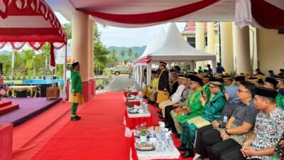Bupati Bolmut Sirajudin Lasena pimpin upacara HUT Sulut