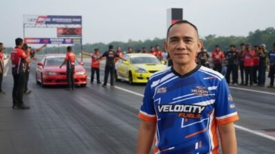 Pembalap motor dan mobil berlaga di Kejurda Drag Race & Drag Bike Bolmut 2025 memperebutkan Piala Bupati