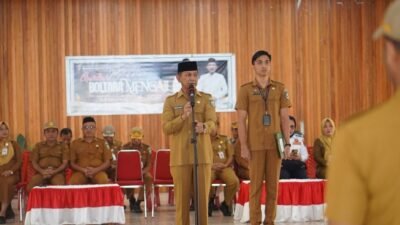 Sekda Boltara memimpin Apel Bersama ASN di Auditorium Pohohimbunga