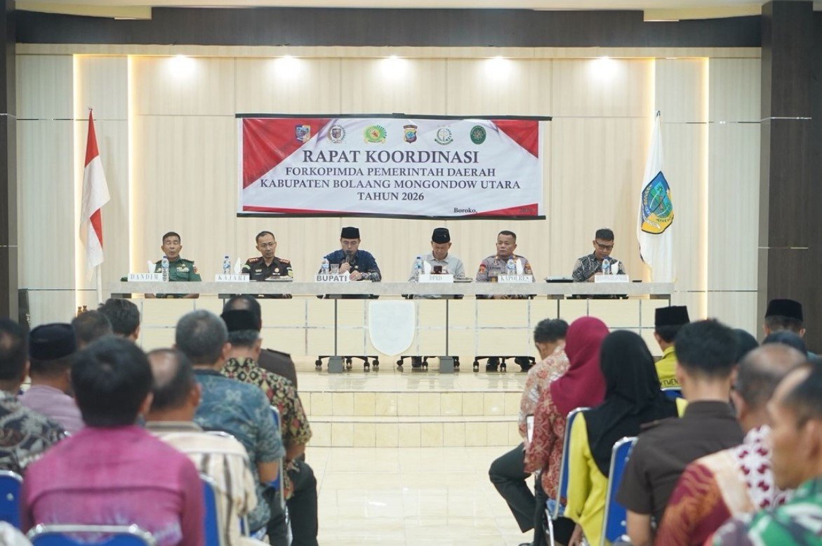 Rapat Forkopimda Bolmut membahas ketersediaan bahan pokok jelang Ramadan 1447 H