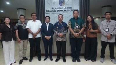 Bupati Bolaang Mongondow Utara menerima kunjungan KPI Sulawesi Utara di ruang rapat Sekda