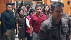 Bupati Sitaro Chyntia Kalangit saat ditahan Kejati Sulut terkait korupsi dana bantuan erupsi Gunung Ruang