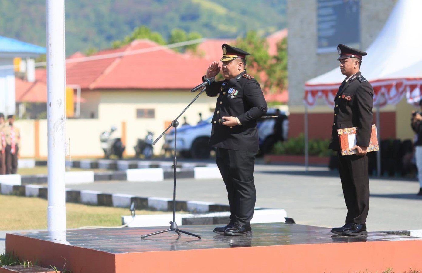 Kapolres Bolmut Pimpin Upacara Peringatan Hari Bhayangkara ke 80