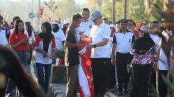 Bupati Bolmut Sirajudin Lasena mencanangkan peringatan HUT ke-81 Republik Indonesia di Lapangan Kembar Boroko.