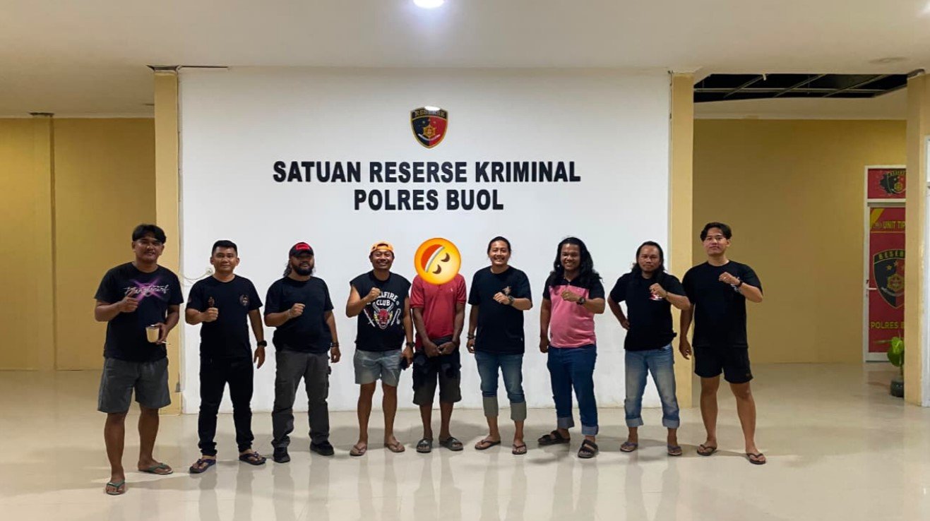 Tim Resmob Satreskrim Polres Bolmut menangkap pelaku pencurian perahu di Kabupaten Buol